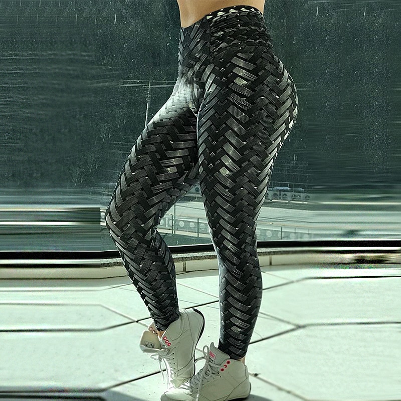 Sports Leggings Weave Patterned Bottoms