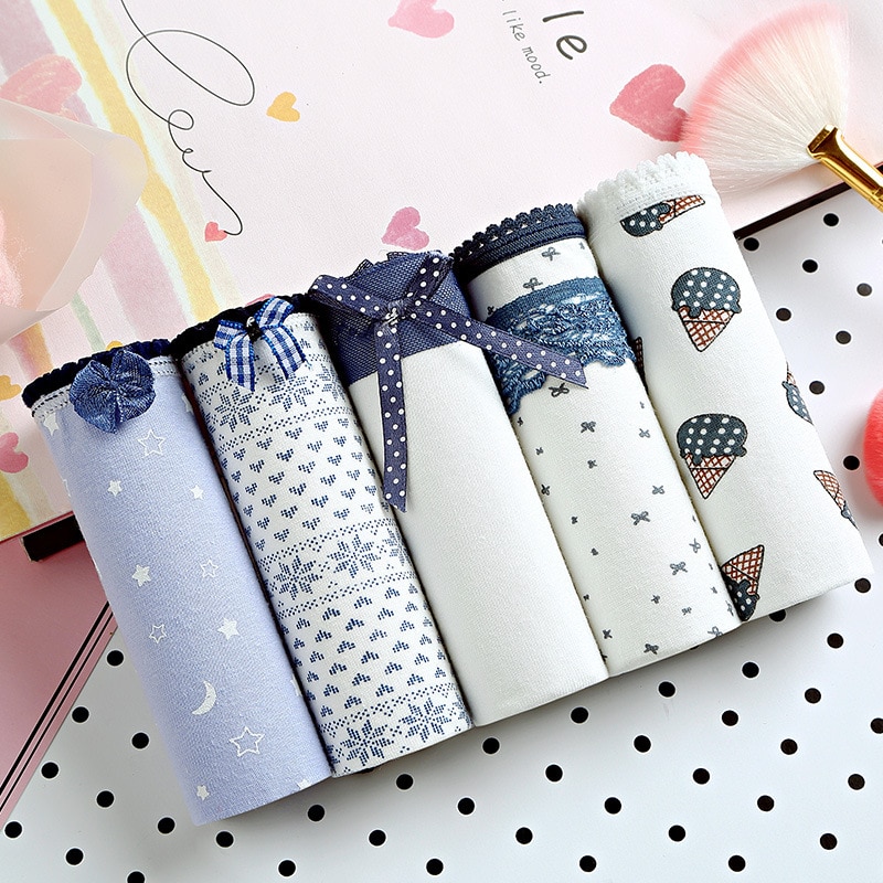 5 pcs Printed Breathable Underwear