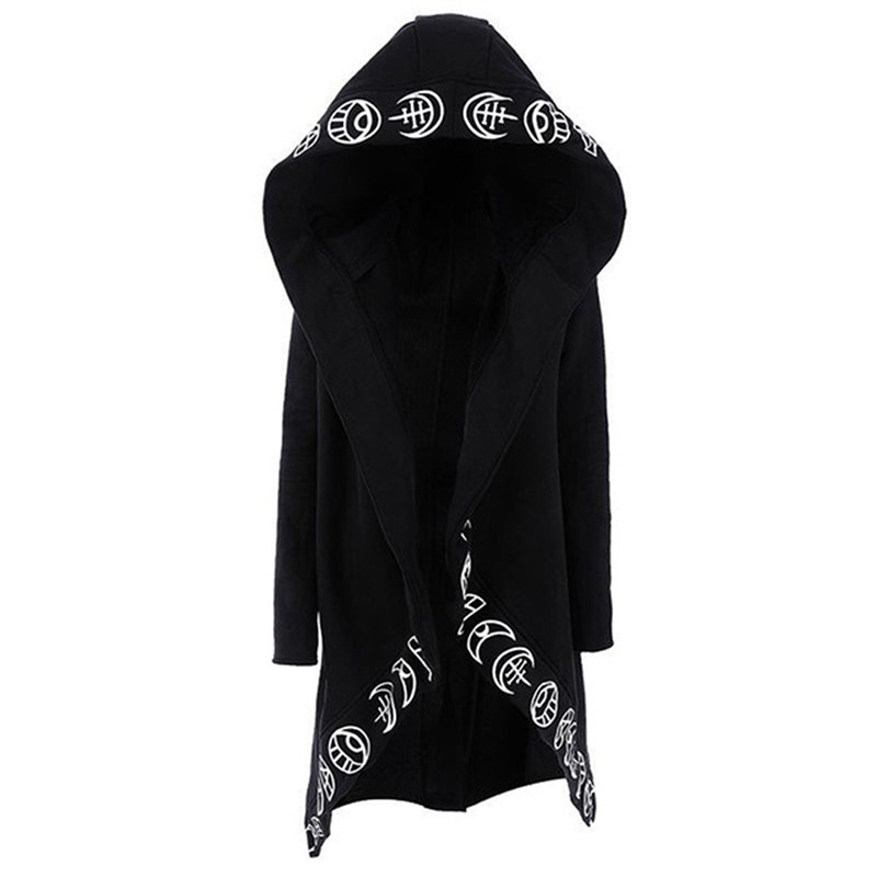 Gothic Fashion Black Casual Coat