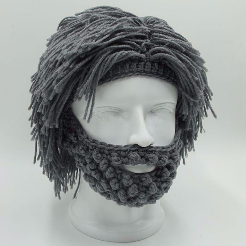 Winter Hats Beard Knitted Beanie