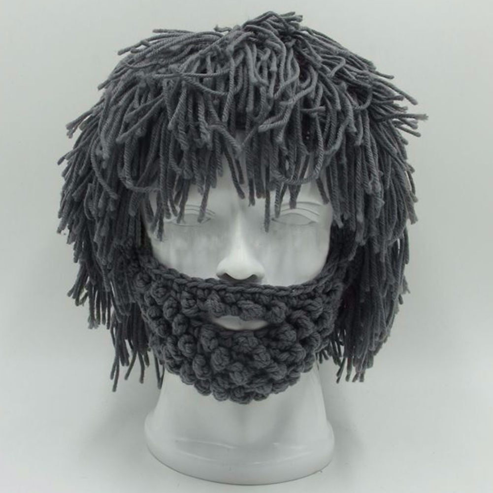 Winter Hats Beard Knitted Beanie