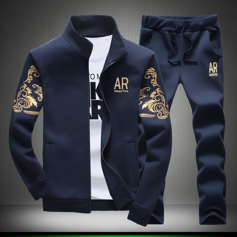 Tracksuit Men&#8217;s Gold Embossed Outerwear