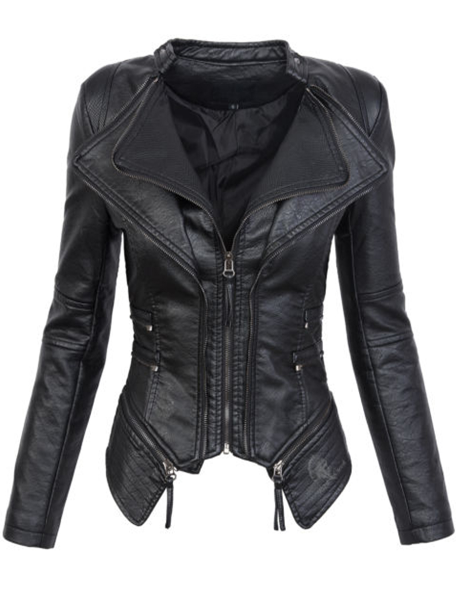 Leather Jacket Ladies Outerwear