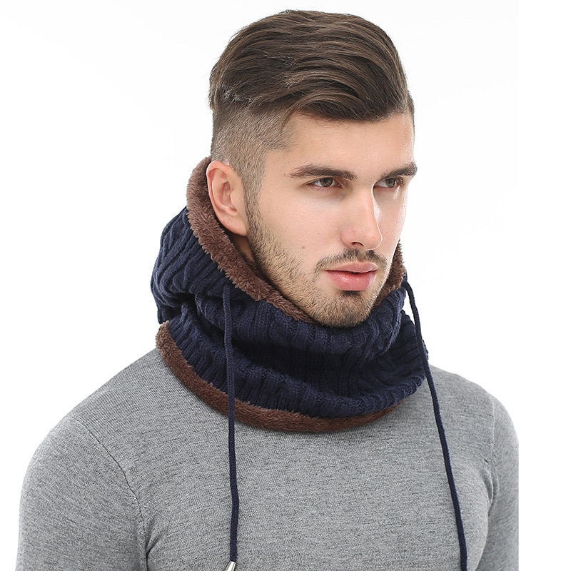 Hooded Scarf Knitted Cap