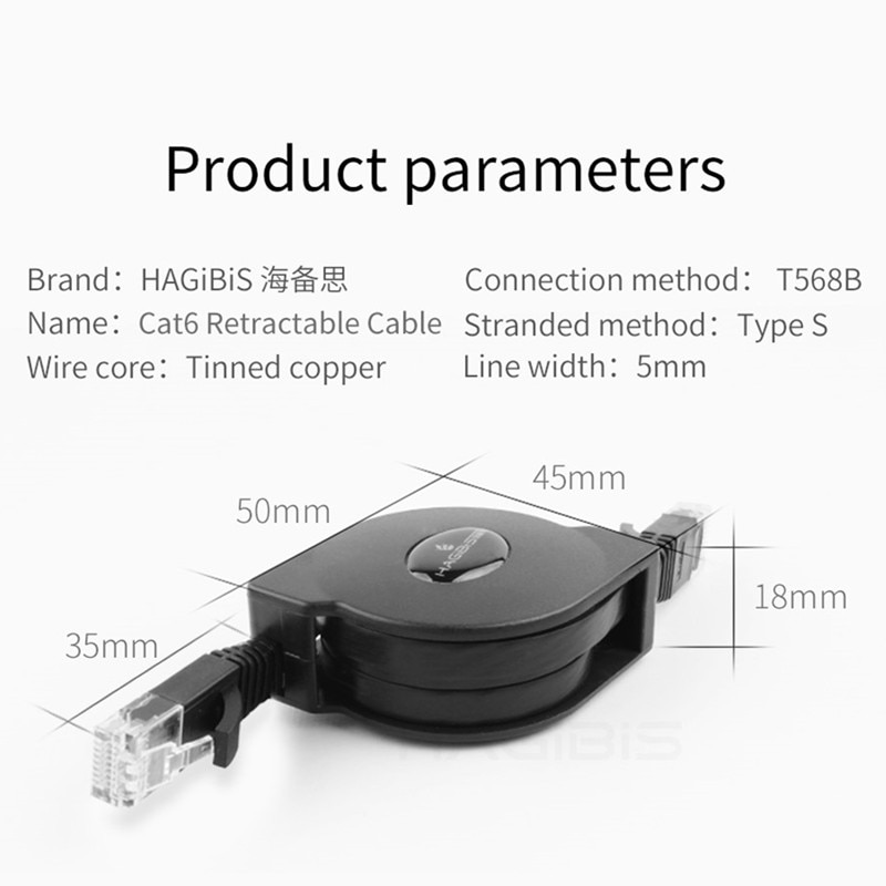 Network Cable Retractable RJ45 Ethernet