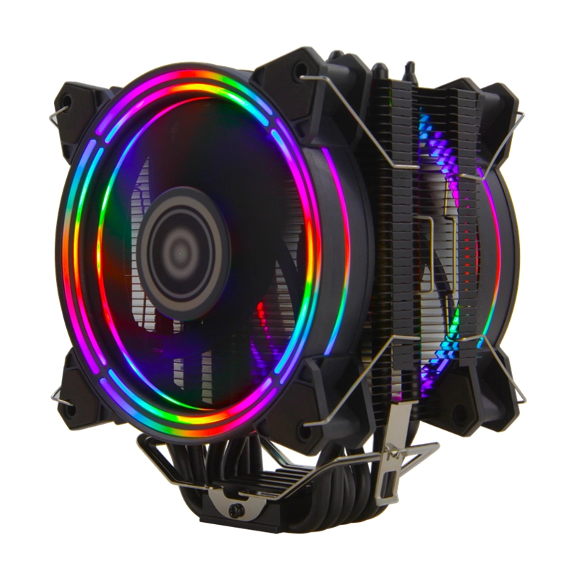 CPU Cooler Rainbow Color Dual Fan