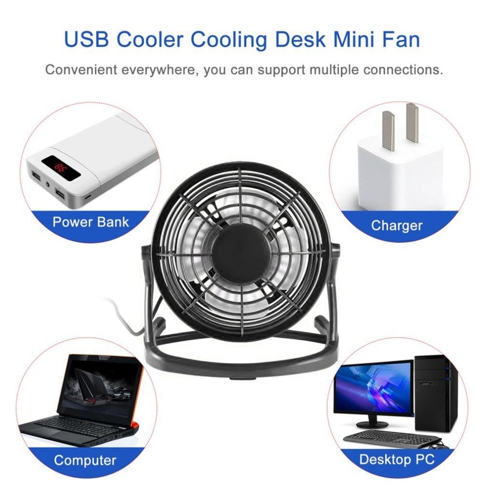 USB Desk Fan 4 Blades Mini Cooler