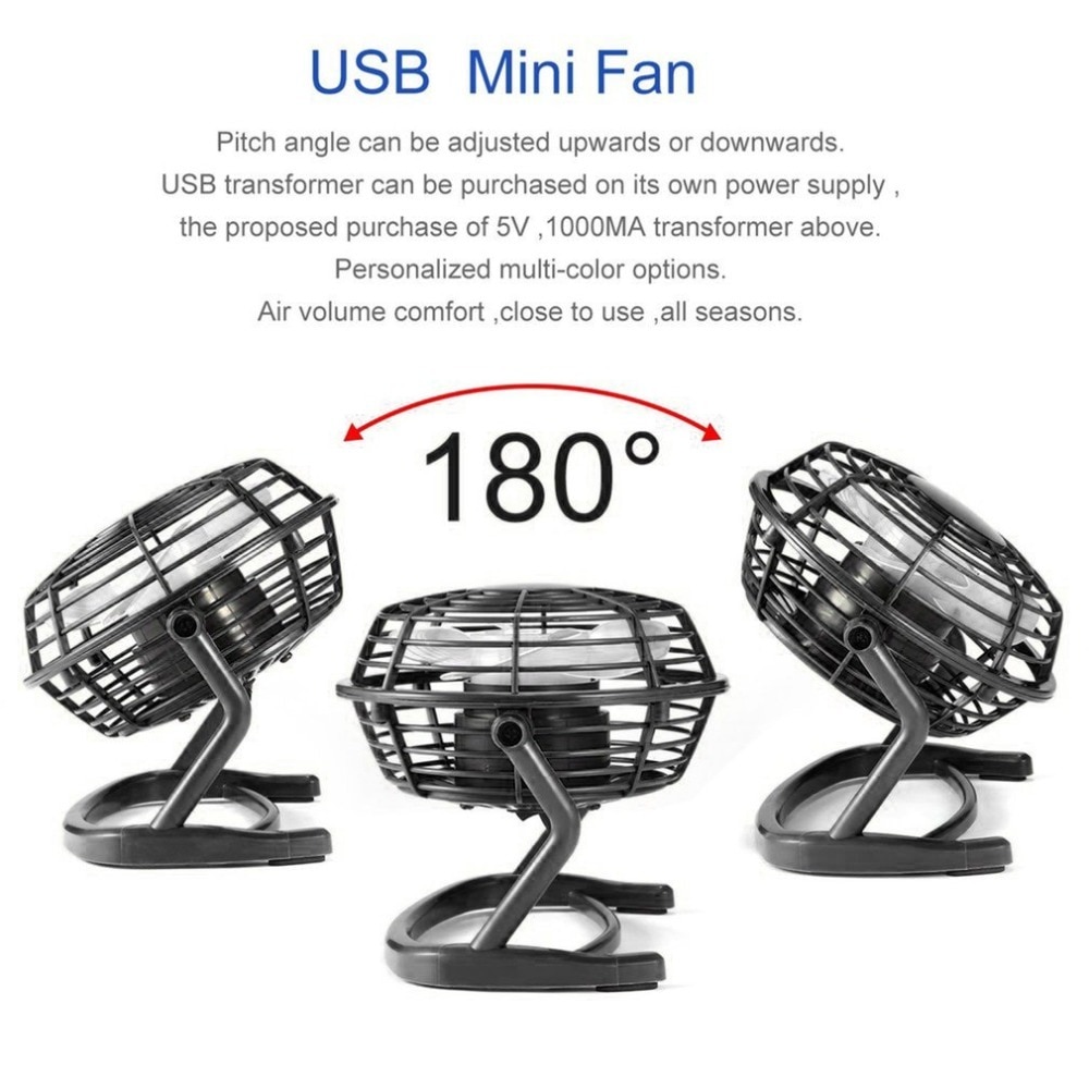 USB Desk Fan 4 Blades Mini Cooler