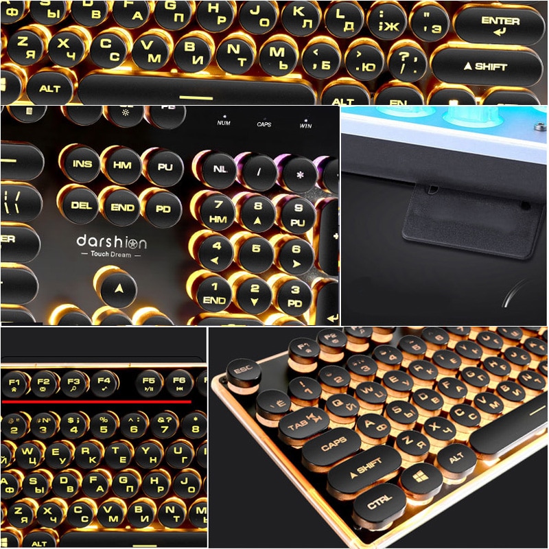 Gaming Backlit Keyboard Round Keys