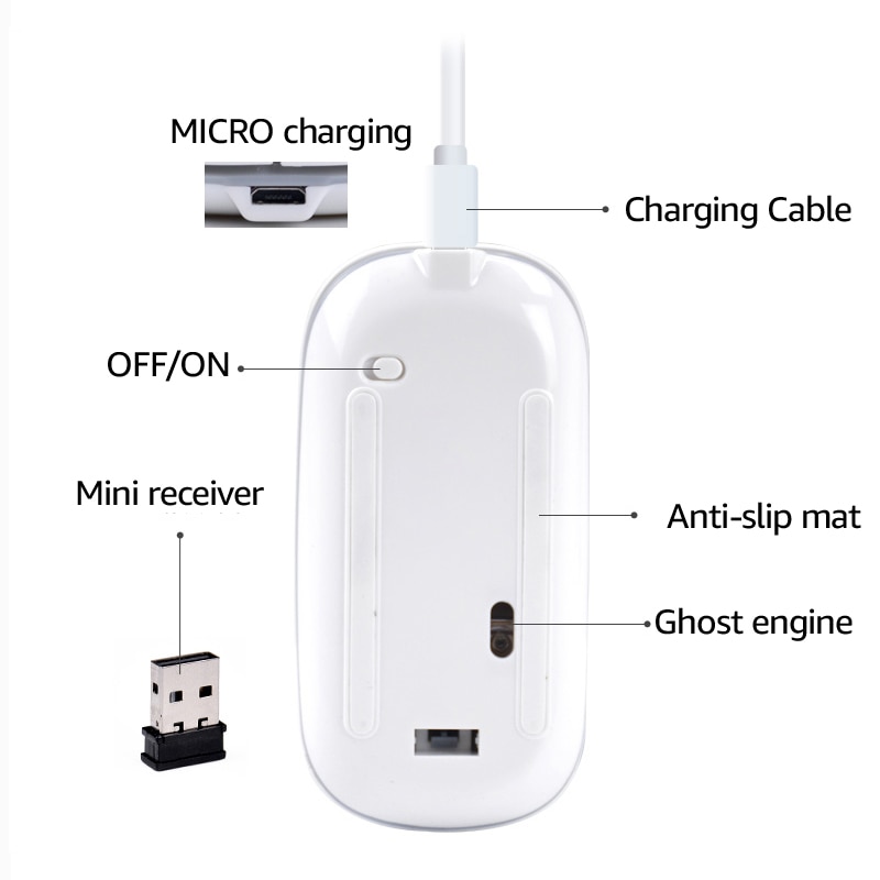 Wireless Bluetooth Rechargeable Mouse