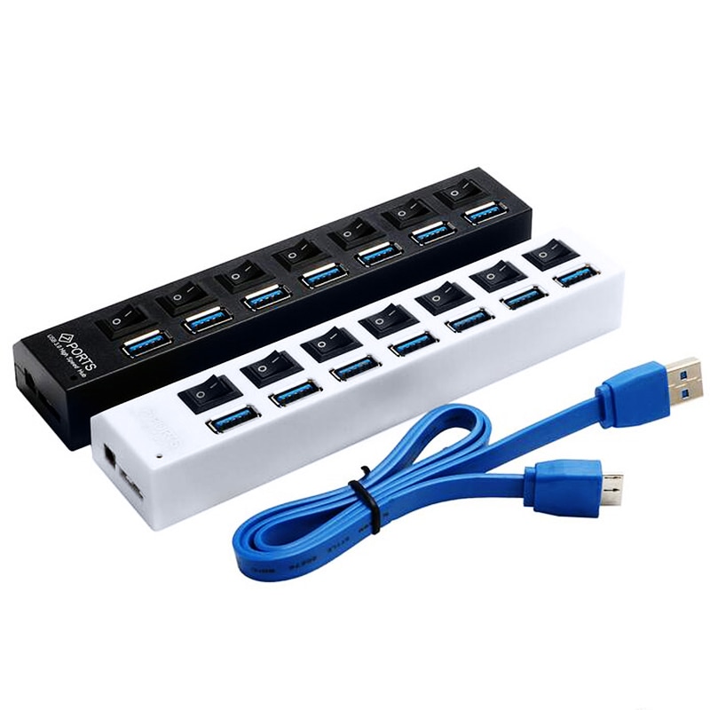 Powered USB Hub 3.0 with 4 and 7 Ports for PC