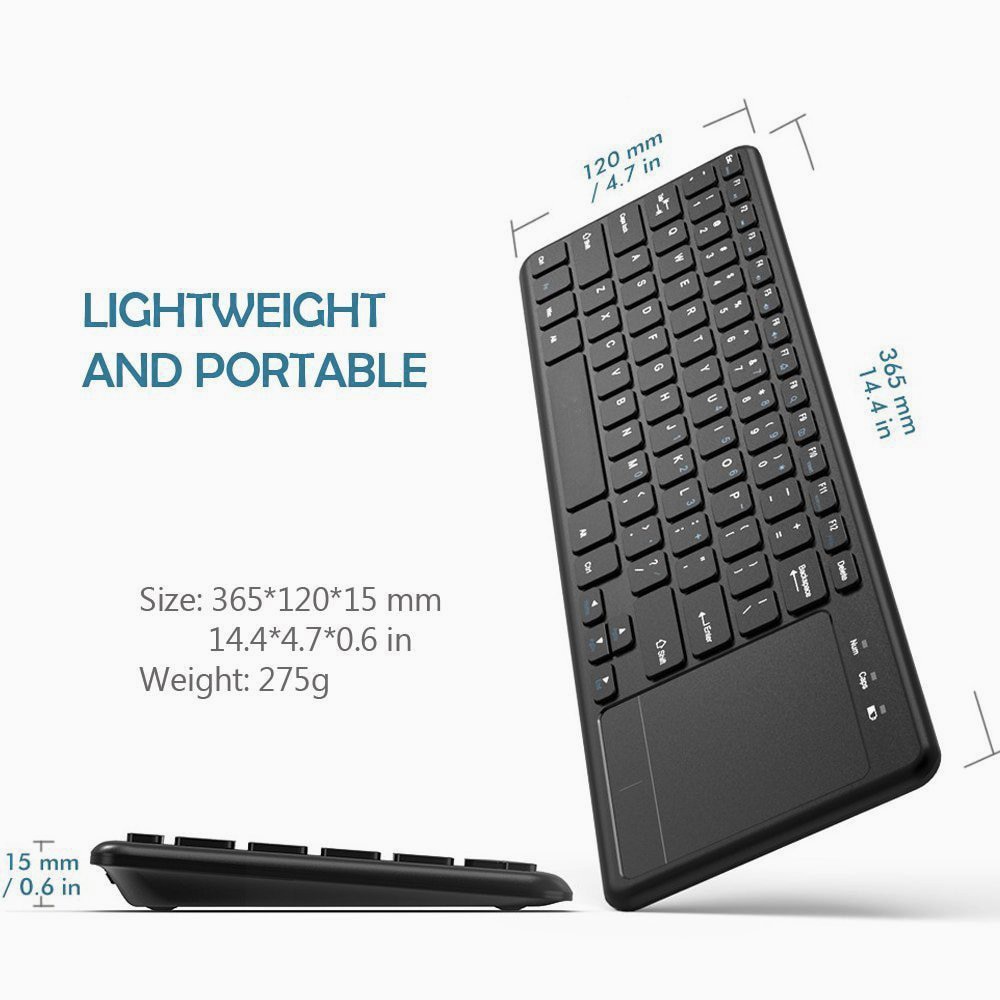 Wireless Keyboard USB Touch Pad