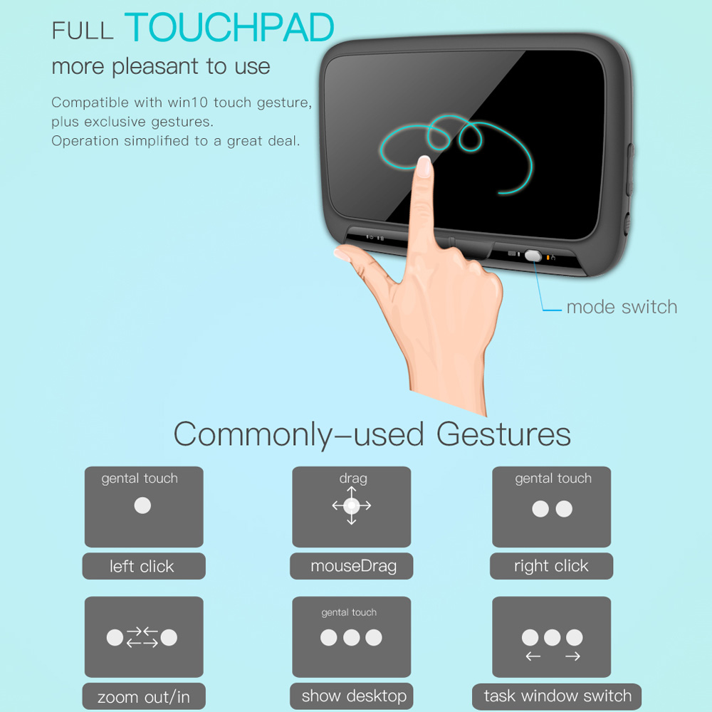 Wireless Mini Keyboard With Touchpad