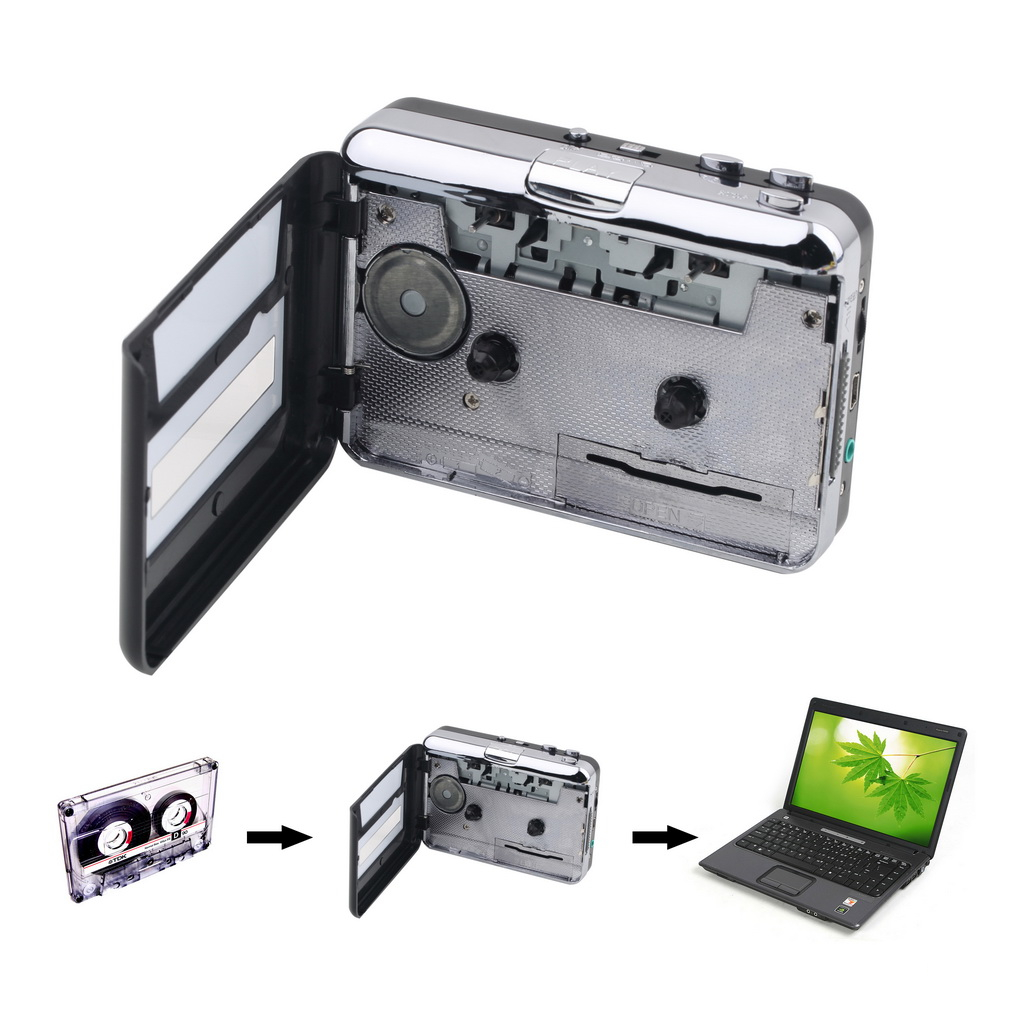 3-in-1 Portable USB Cassette Player / Recorder / Converter