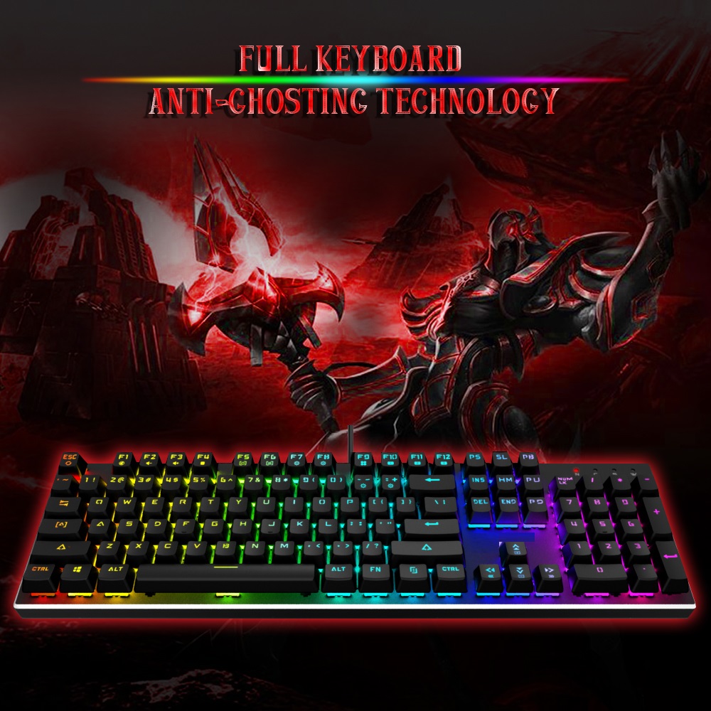 104 Key Mechanical Gaming Keyboard With LED Back Lighting