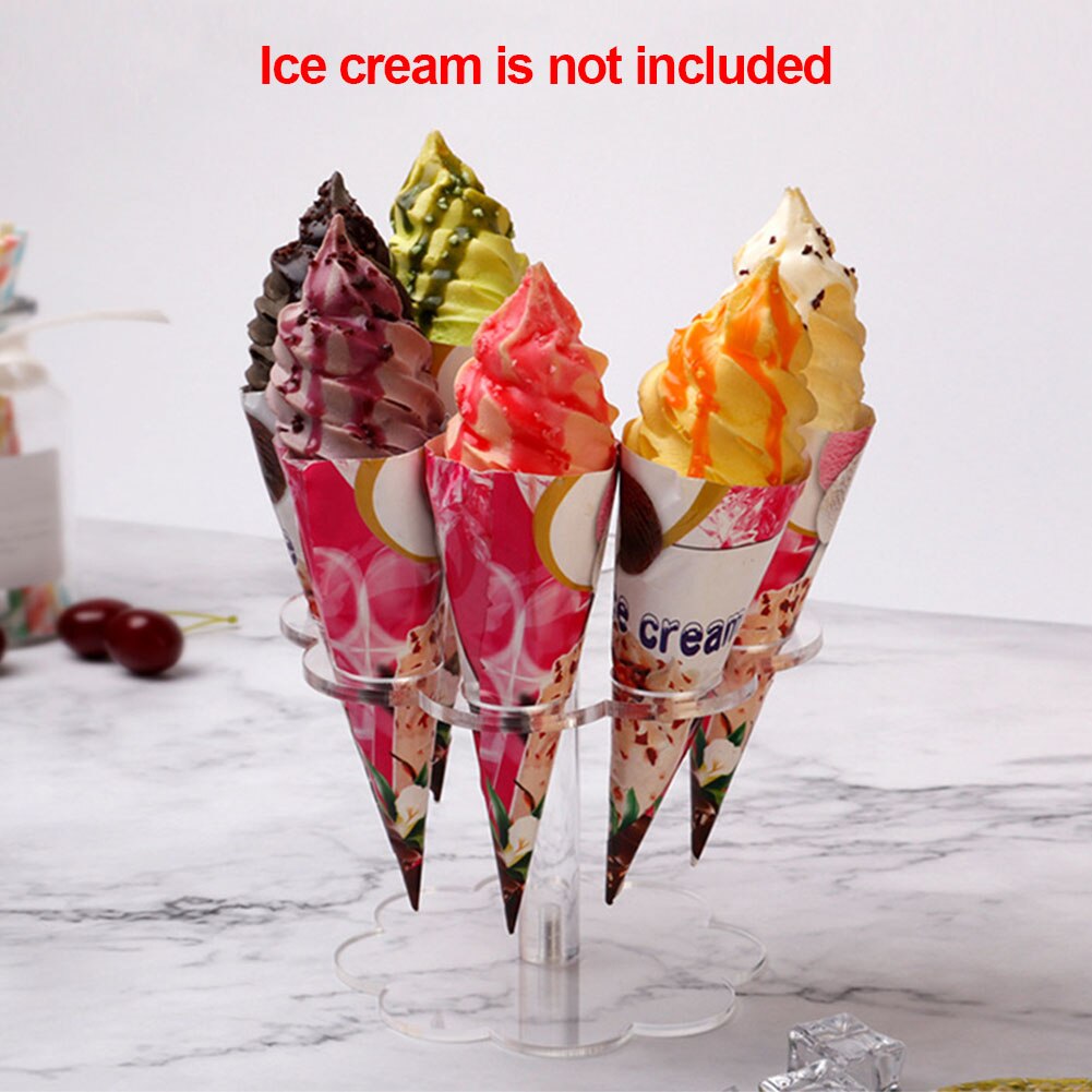 Eight Slots Acrylic Waffle Cone Holder