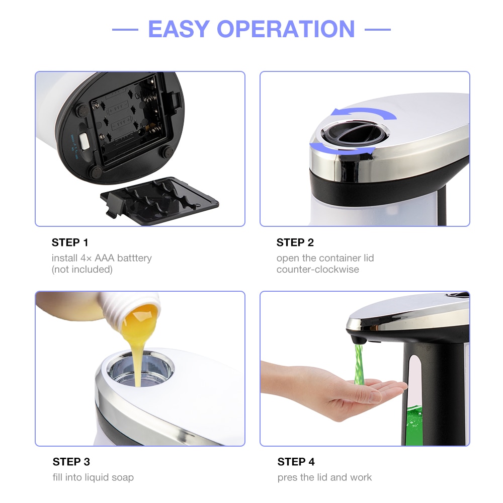 Automatic Liquid Soap Dispenser With Sensor