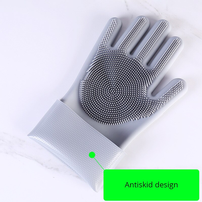 Silicone Cleaning Gloves Dishwashing Scrubber