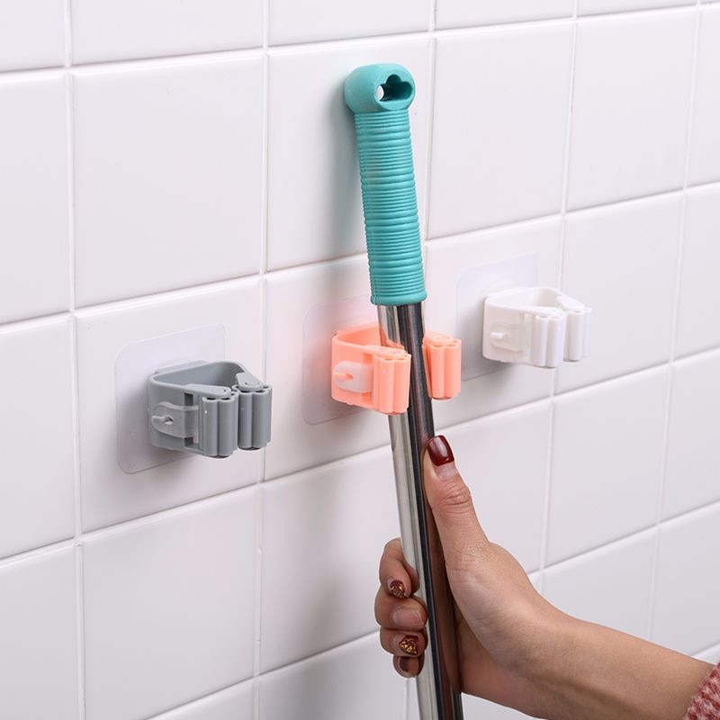 Mop Wall Holder Roller Hook