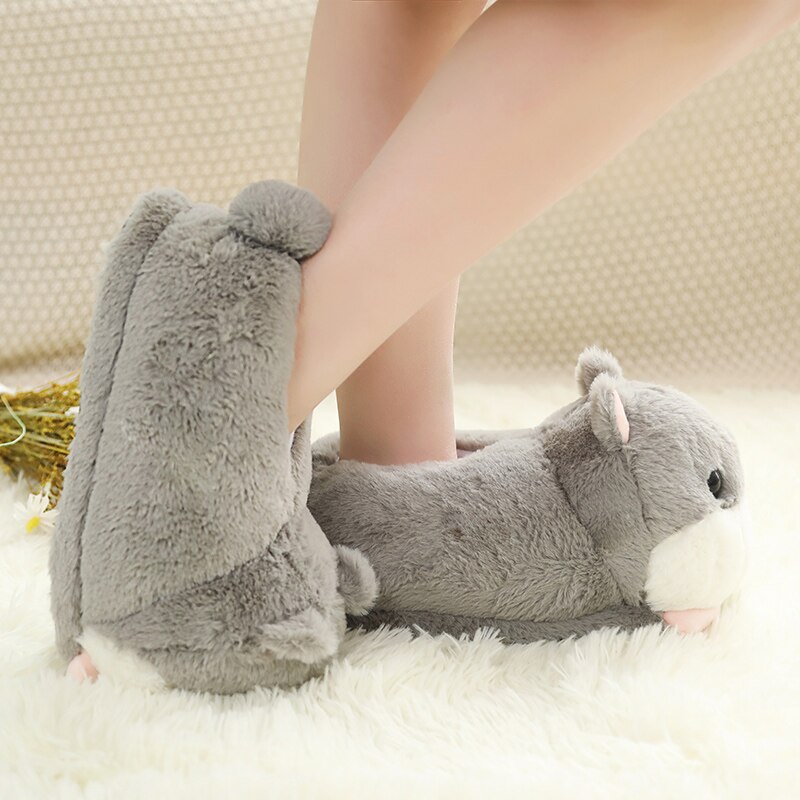 Plush Shoes Cute Hamster Design