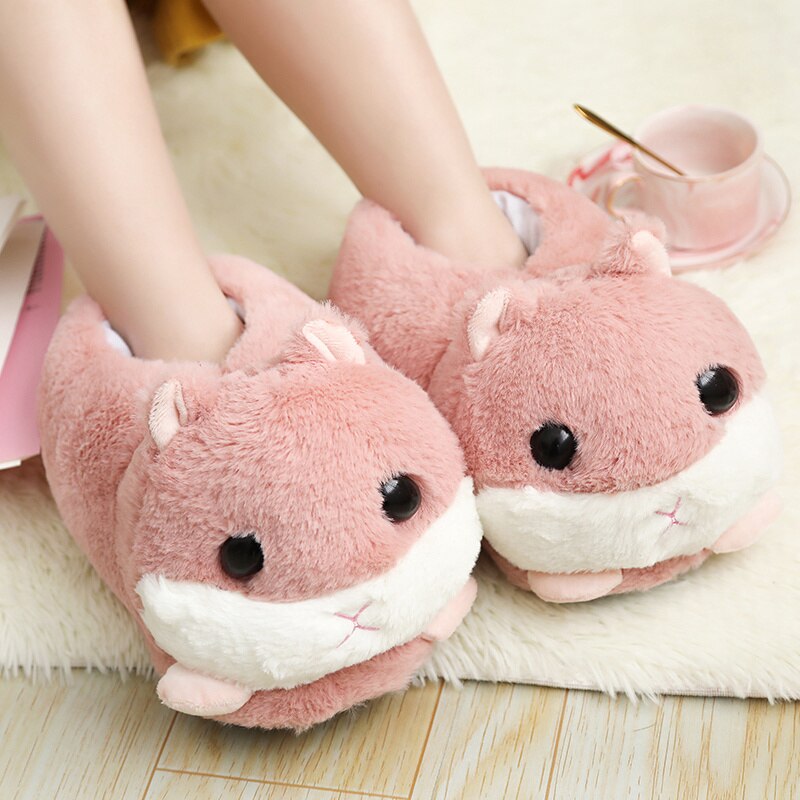 Plush Shoes Cute Hamster Design