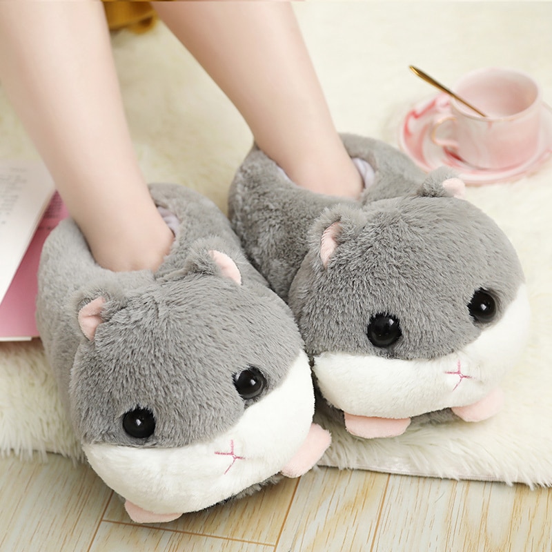 Plush Shoes Cute Hamster Design