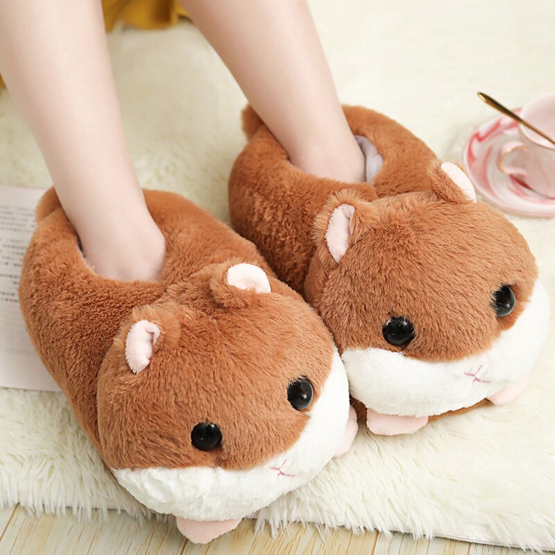 Plush Shoes Cute Hamster Design