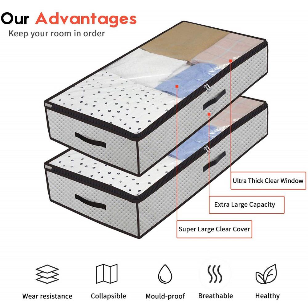 Under Bed Organizer Zipper Storage Bag (2 pcs)