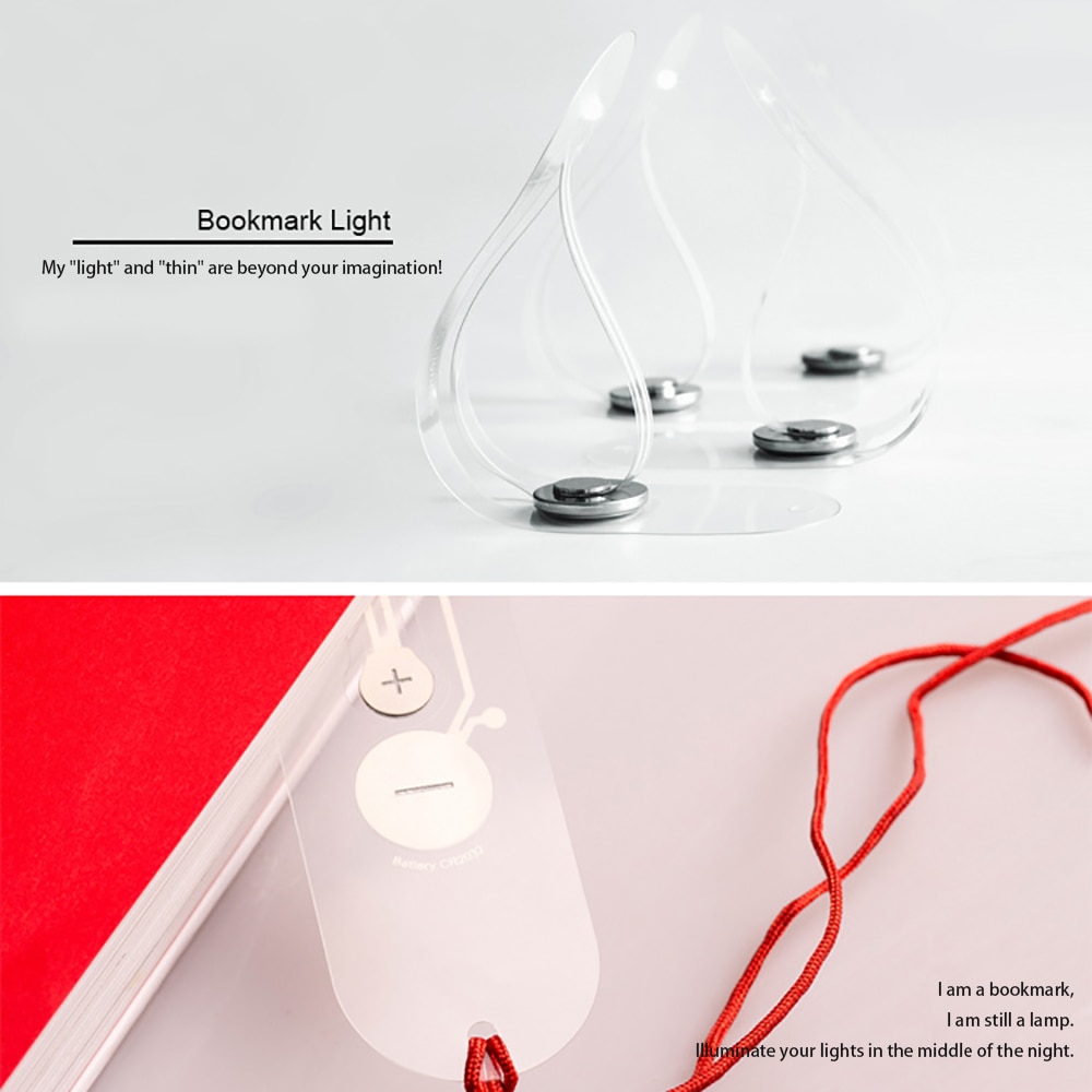 Bookmark Light Foldable Clip-On Light