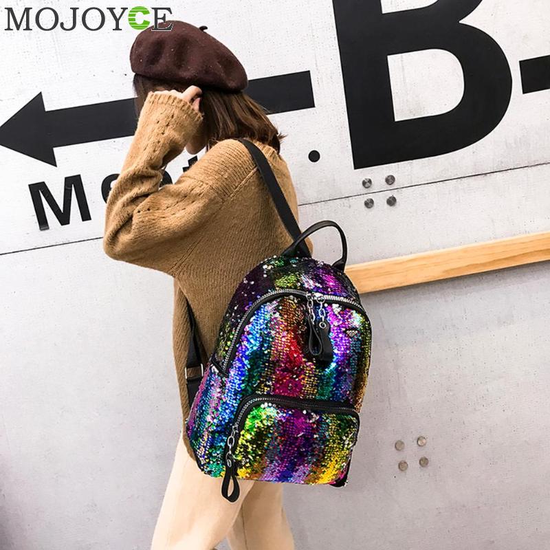 Girls Sequin Backpack Fashionable Bag