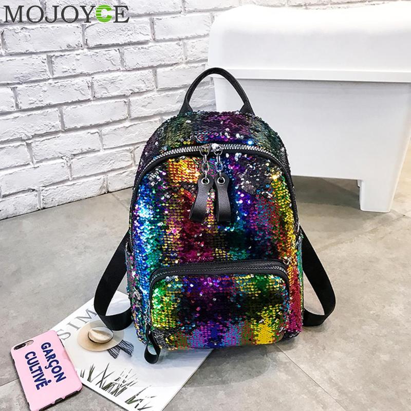 Girls Sequin Backpack Fashionable Bag