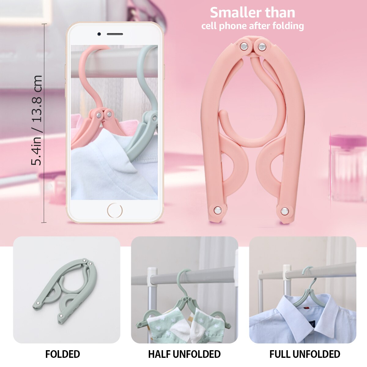 Folding Hangers Portable Clothes Hangers