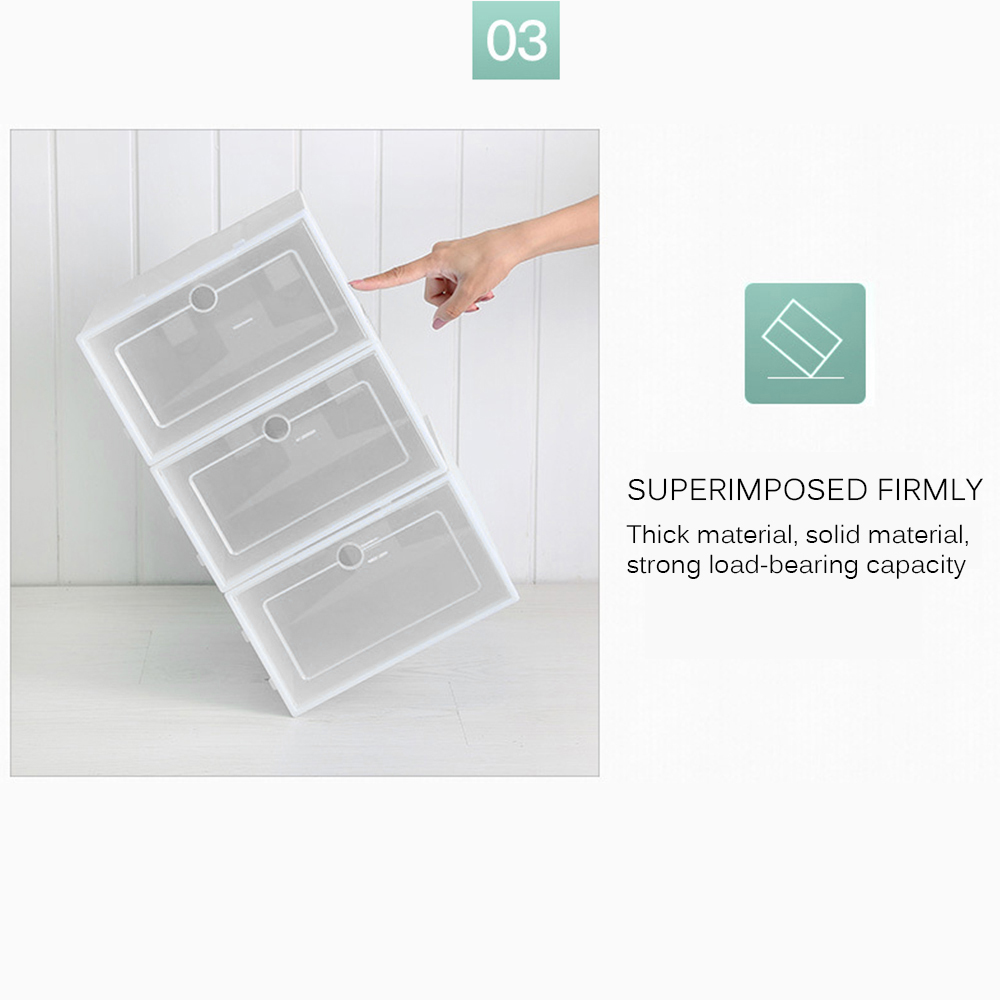 Transparent Shoe Boxes Shoe Organizer (6Pcs)