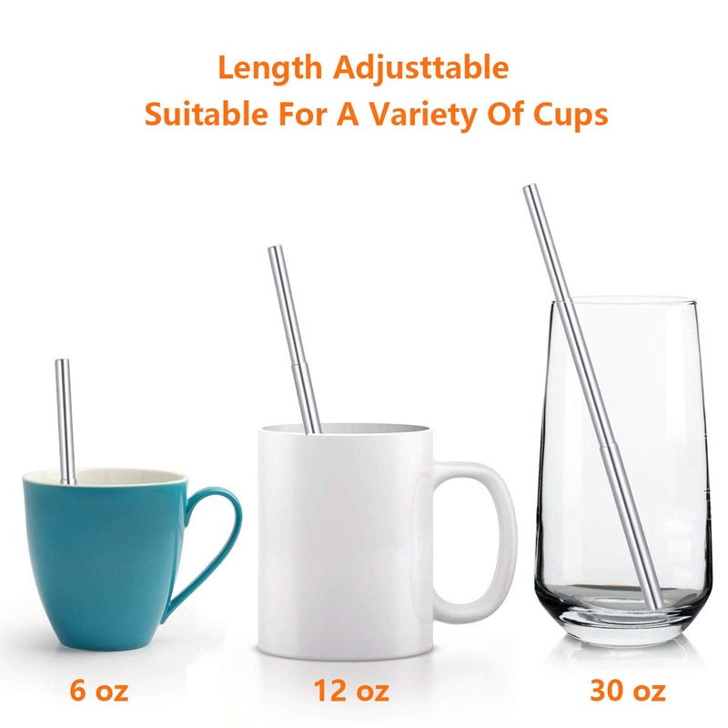 Collapsible Reusable Straw Metal Straw