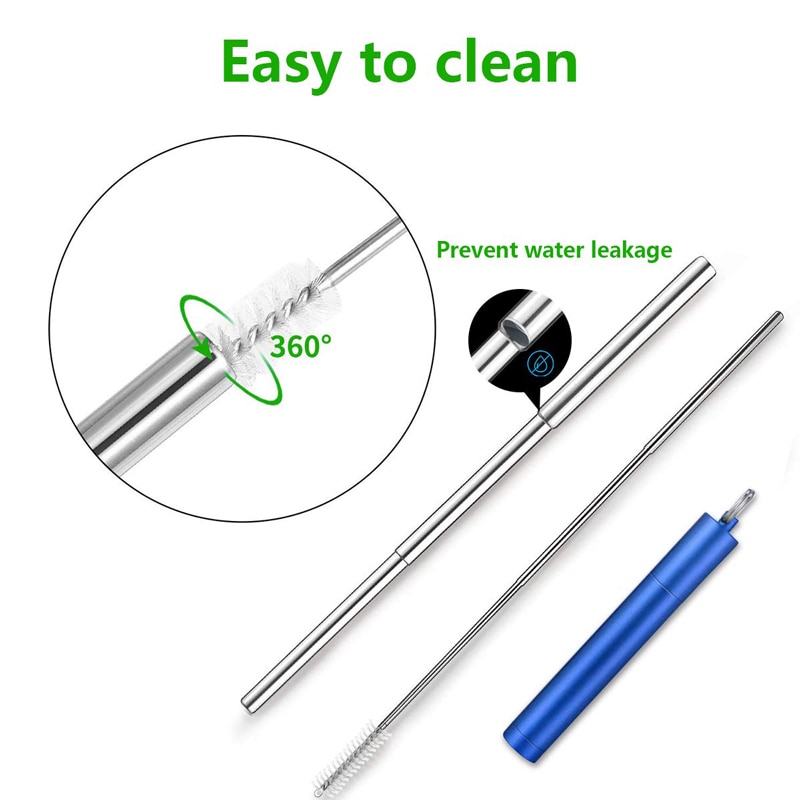 Collapsible Reusable Straw Metal Straw