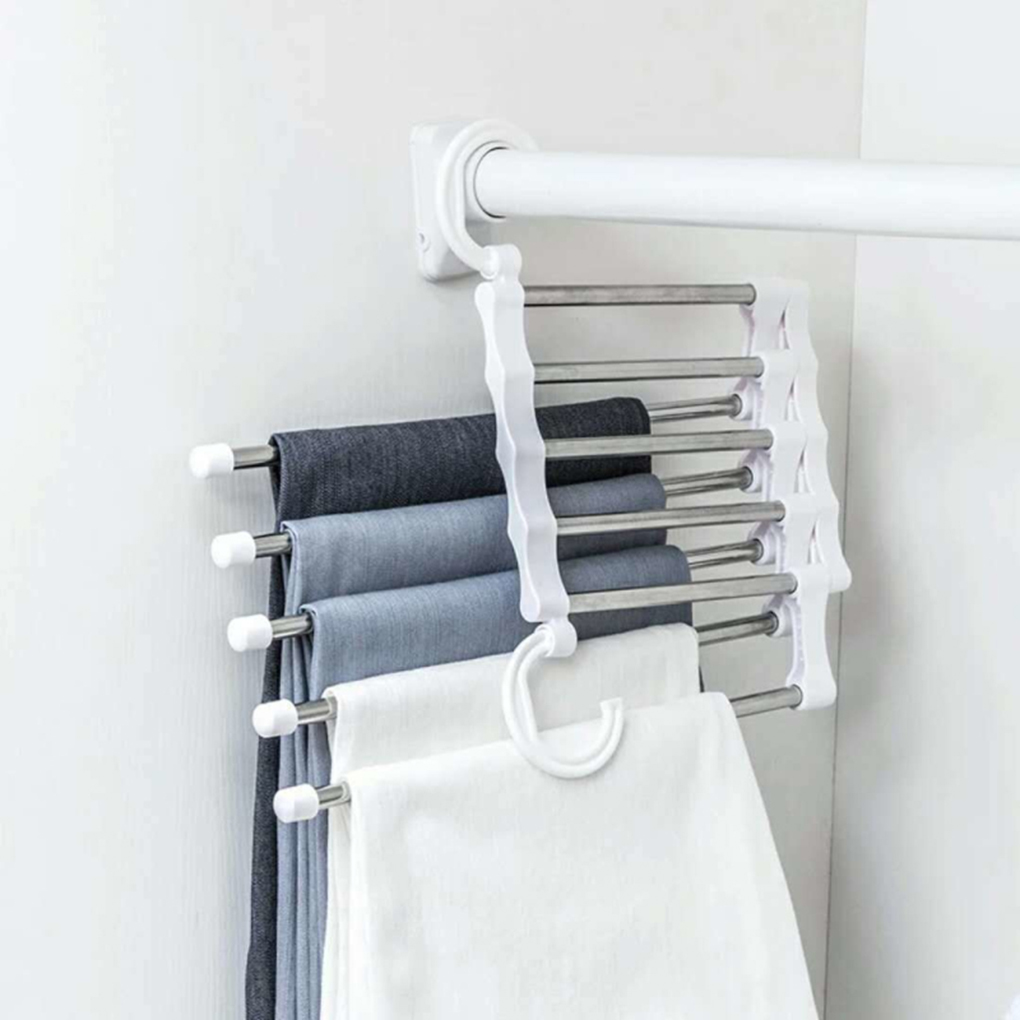 Pants Rack 5-Rod Stainless Hanger