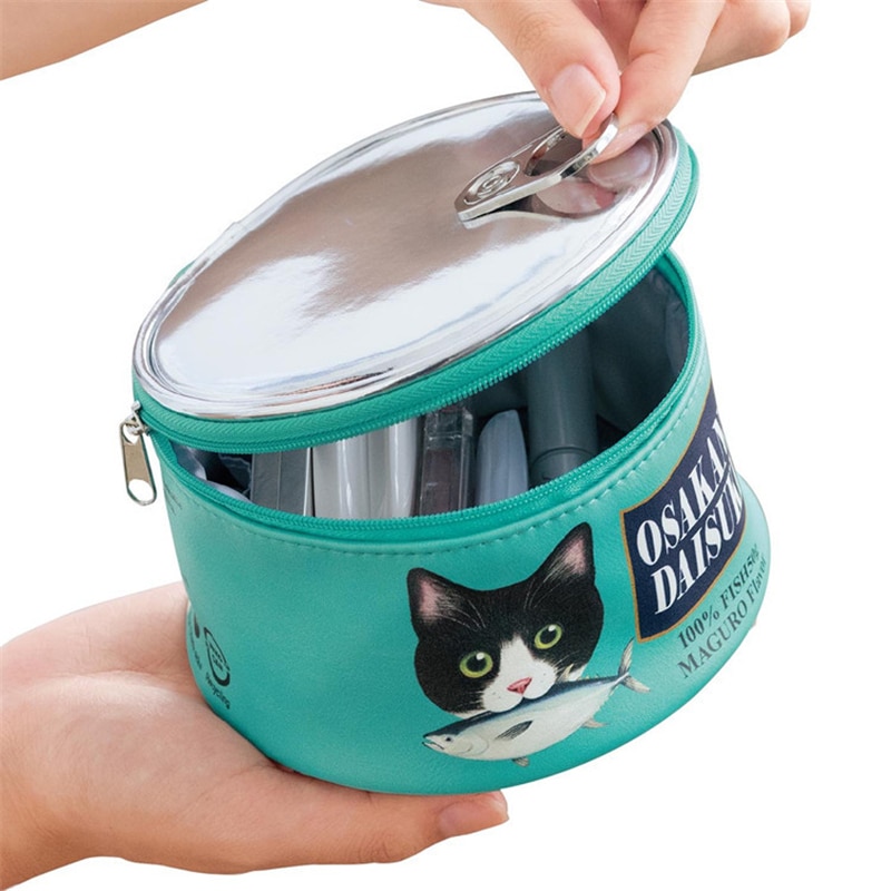 Cute Makeup Bags Cat Food Can