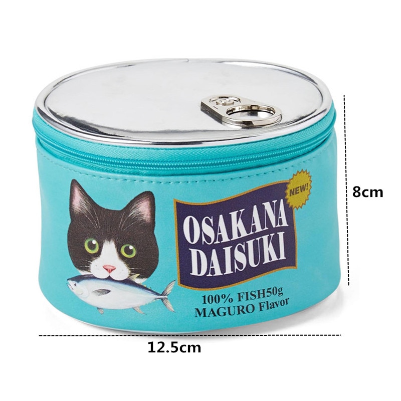 Cute Makeup Bags Cat Food Can