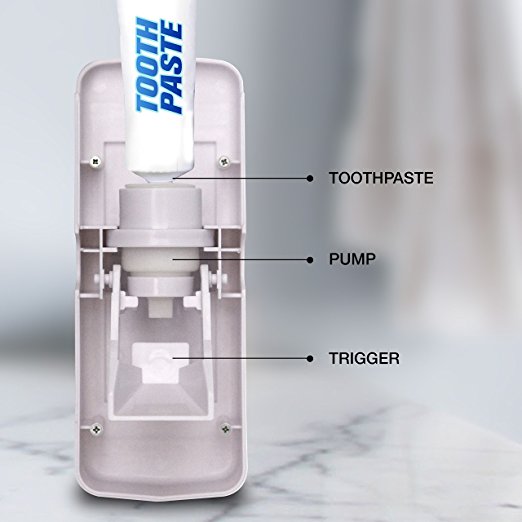 Automatic Toothpaste Dispenser with Toothbrush Holder