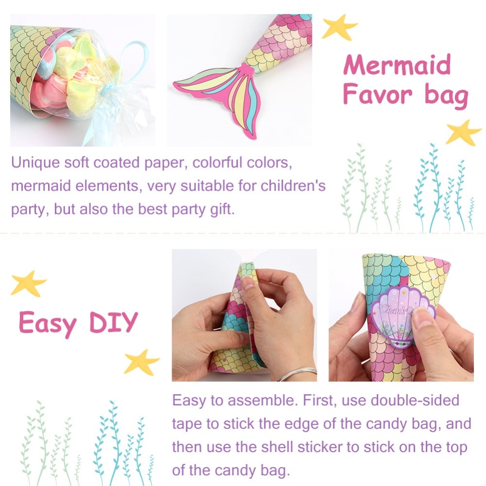 Party Favor Bags Mermaid Candy Bag