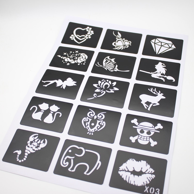 Tattoo Stencils DIY Henna Supplies (15 pieces)