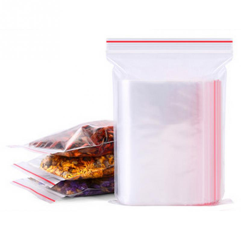 Zip Lock Pouch Food Storage Bags (100 pcs)