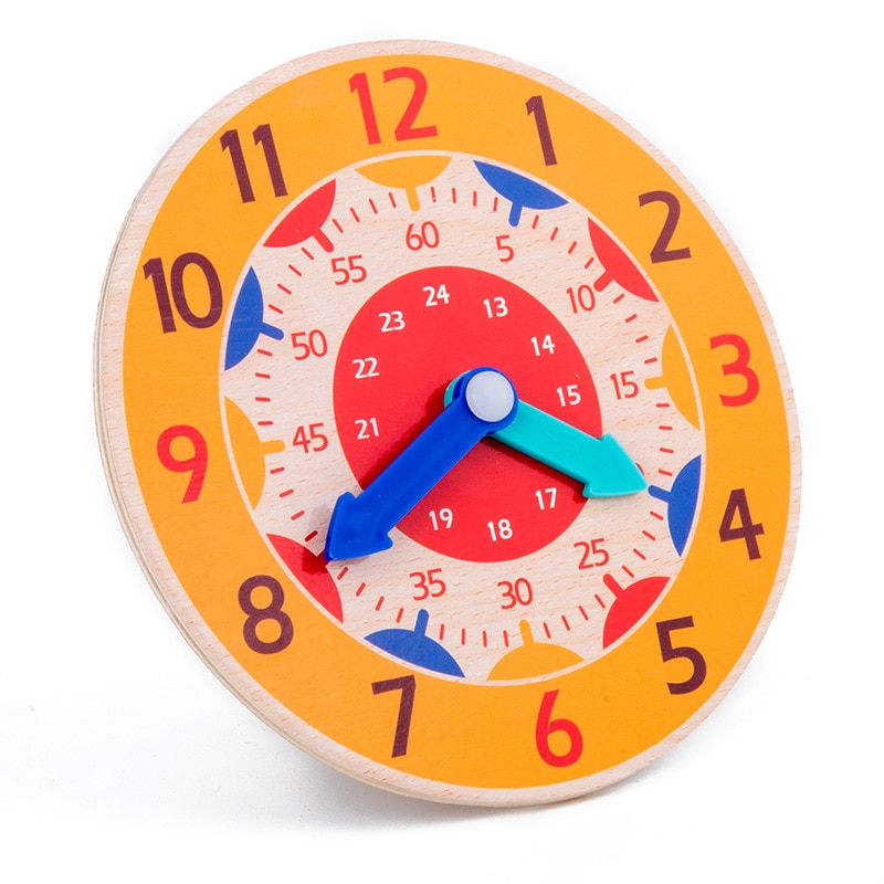 Wooden Teaching Clock for Kids