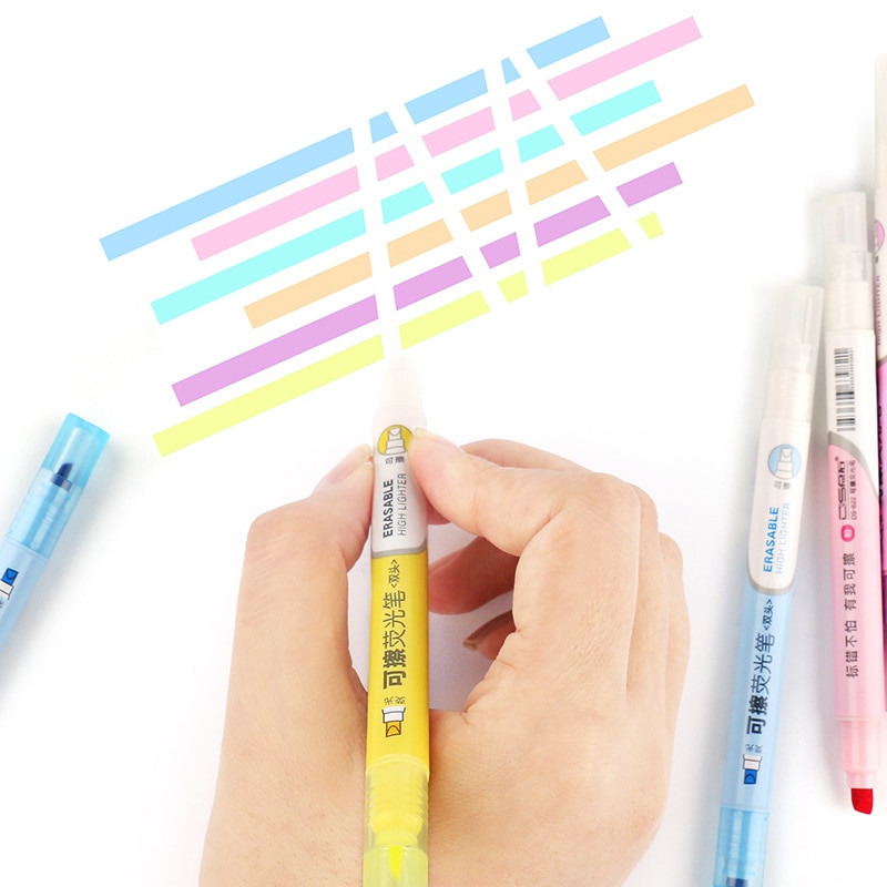 Erasable Highlighters with Dual Tip (6 pcs)