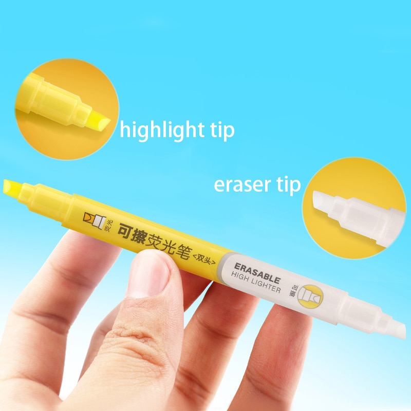 Erasable Highlighters with Dual Tip (6 pcs)