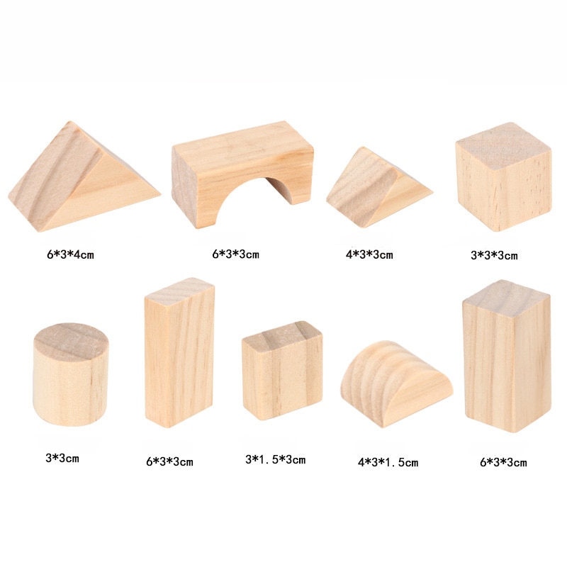 Wooden Block Set Toy for Kids (100 pcs)