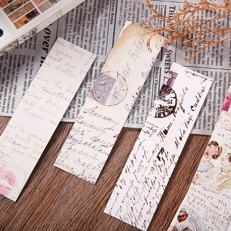 Vintage Bookmarks Retro Cards (30 Pcs)