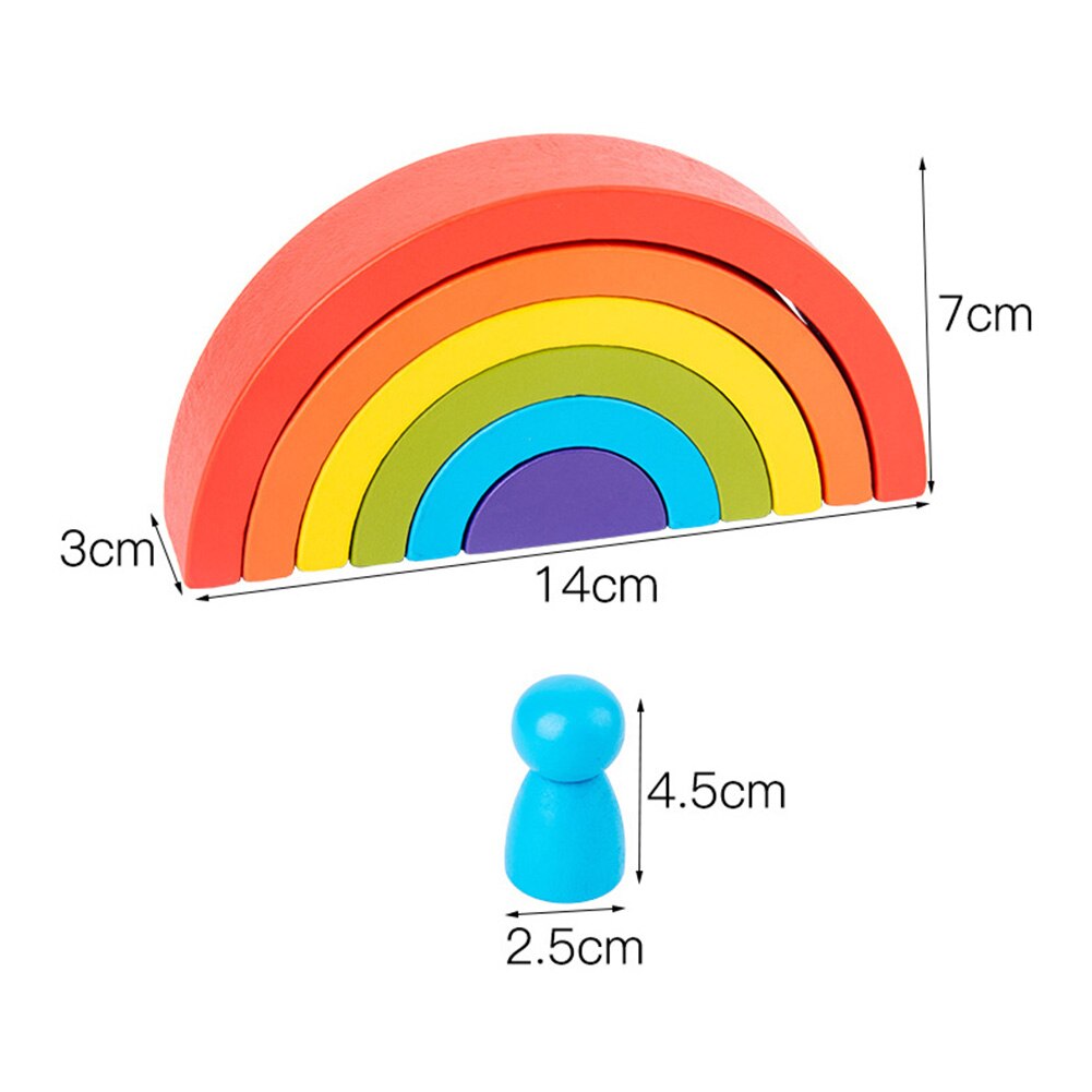 Wooden Rainbow Stacking Toy (12pcs)