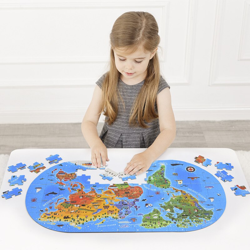 World Map Puzzle for Kids (100 pcs)