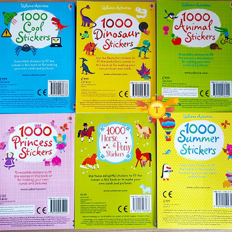 Kids Sticker Book with 1000 Reusable Stickers